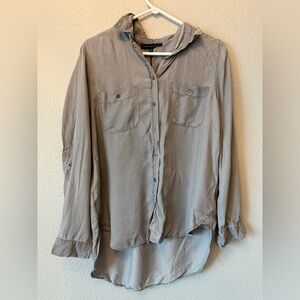 Jane and Delancey Gray Button Down Shirt